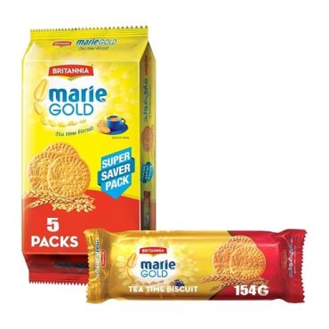 Britannia Marie Gold Vp, 5 x 154Gm, 6 Pieces Per Carton